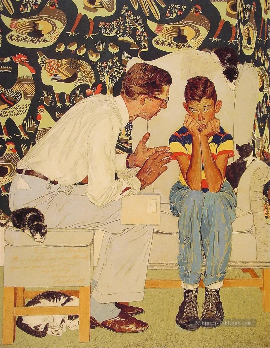 the facts of life Norman Rockwell Oil Paintings